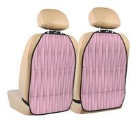TZTTZT Bright Pink Wood Grain A Print Kick Mats Back Seat Protector 2 Pack, X-Large Kick Mats Protect from Dirt, Mud, Car Back Seat Cover Protector with 3 Organizers, Car Accessories