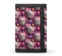 TZTTZT Cartoon Cute Axolotl Print Wallet for Men, Small Men's Bifold Wallet, 8 Credit Card Holder Slim Minimalist Front Pocket