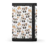 TZTTZT Cartoon Cute Koala 1 Print Wallet for Men, 8 Credit Card Holder Slim Minimalist Front Pocket Small Mens Bifold Wallets