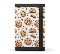 TZTTZT Chocolate Biscuit Print Wallet for Men, 8 Credit Card Holder Slim Minimalist Front Pocket Small Mens Bifold Wallets