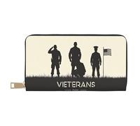 TZTTZT Classic Black Soldiers Print Wallet Women, Leather Bifold Multi Card Wallet, Long Purse Women's Wallets