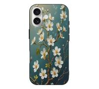 TZTTZT Classic Botanical White Print No.93 Compatible with iPhone 17 Case Thin Slim, Cute Case Compatible with iPhone 17, Camera Control, Shockproof Protective, Resists Scratches
