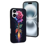 TZTTZT Compatible with iPhone 16 Case - Abstract Rose Colorful Print No.942 Phone Case Compatible with iPhone 16 Cases Cute for Women Men, Resists Scratches