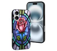 TZTTZT Compatible with iPhone 16 Case - Abstract Rose Print No.747 Phone Case Compatible with iPhone 16 Cases Cute for Women Men, Resists Scratches