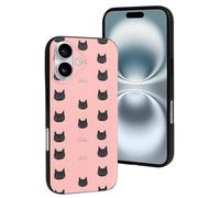 TZTTZT Compatible with iPhone 16 Case - Cats Black Cool Print Phone Case Compatible with iPhone 16 Cases Cute for Women Men, Resists Scratches