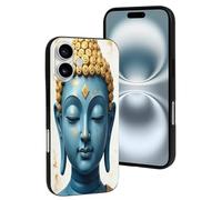 TZTTZT Compatible with iPhone 16 Case - Classic Buddha Silver Print No.25 Phone Case Compatible with iPhone 16 Cases Cute for Women Men, Resists Scratches