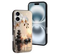 TZTTZT Compatible with iPhone 16 Case - Modern Candle Bouquet Print No.15 Phone Case Compatible with iPhone 16 Cases Cute for Women Men, Resists Scratches Black