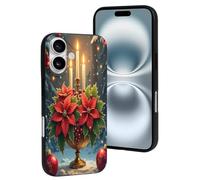 TZTTZT Compatible with iPhone 16 Case - Modern Candle Print No.13 Phone Case Compatible with iPhone 16 Cases Cute for Women Men, Resists Scratches Black