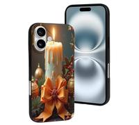 TZTTZT Compatible with iPhone 16 Case - Modern Candle Print No.18 Phone Case Compatible with iPhone 16 Cases Cute for Women Men, Resists Scratches Black