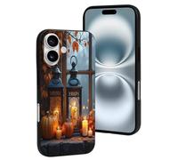 TZTTZT Compatible with iPhone 16 Case - Modern Candle Print No.21 Phone Case Compatible with iPhone 16 Cases Cute for Women Men, Resists Scratches Black