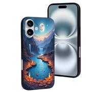 TZTTZT Compatible with iPhone 16 Case - Modern Candle Print No.24 Phone Case Compatible with iPhone 16 Cases Cute for Women Men, Resists Scratches Black
