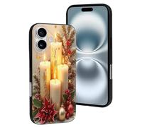 TZTTZT Compatible with iPhone 16 Case - Modern Candle Print No.29 Phone Case Compatible with iPhone 16 Cases Cute for Women Men, Resists Scratches Black