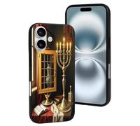 TZTTZT Compatible with iPhone 16 Case - Modern Candle Print No.3 Phone Case Compatible with iPhone 16 Cases Cute for Women Men, Resists Scratches Black