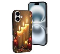 TZTTZT Compatible with iPhone 16 Case - Modern Candle Print No.30 Phone Case Compatible with iPhone 16 Cases Cute for Women Men, Resists Scratches Black