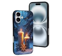 TZTTZT Compatible with iPhone 16 Case - Modern Candle Print No.33 Phone Case Compatible with iPhone 16 Cases Cute for Women Men, Resists Scratches Black