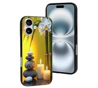 TZTTZT Compatible with iPhone 16 Case - Modern Candle Print No.35 Phone Case Compatible with iPhone 16 Cases Cute for Women Men, Resists Scratches Black