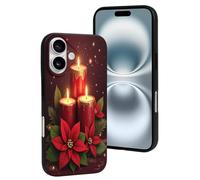 TZTTZT Compatible with iPhone 16 Case - Modern Candle Red Print No.11 Phone Case Compatible with iPhone 16 Cases Cute for Women Men, Resists Scratches