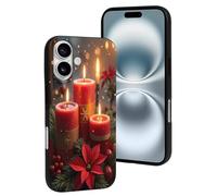 TZTTZT Compatible with iPhone 16 Case - Modern Candle Red Print No.9 Phone Case Compatible with iPhone 16 Cases Cute for Women Men, Resists Scratches
