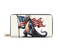 TZTTZT Cool Blue Dragon-U Print Wallet Women, Leather Bifold Multi Card Wallet, Long Purse Women's Wallets