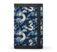 TZTTZT Cool Dragon Blue Print Wallet for Men, Small Men's Bifold Wallet, 8 Credit Card Holder Slim Minimalist Front Pocket