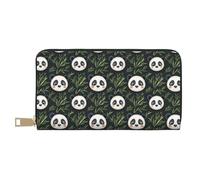 TZTTZT Cute Cartoon Panda Print Wallet Women, Leather Bifold Multi Card Wallet, Long Purse Women's Wallets