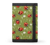 TZTTZT Cute Daisy Coccinellidae Print Wallet for Men, Small Men's Bifold Wallet, 8 Credit Card Holder Slim Minimalist Front Pocket