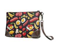 TZTTZT Cute Food 1 Print Wristlet Clutch Purse for Women, Leather Wristlet Wallet Purses and Handbags