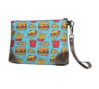 TZTTZT Cute Food Print Wristlet Clutch Purse for Women, Leather Wristlet Wallet Purses and Handbags