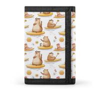 TZTTZT Cute Guinea Pig Surfing Print Wallet for Men, 8 Credit Card Holder Slim Minimalist Front Pocket Small Mens Bifold Wallets