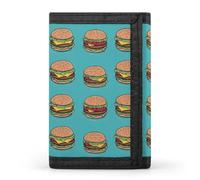 TZTTZT Cute Hamburger Green Print Wallet for Men, Small Men's Bifold Wallet, 8 Credit Card Holder Slim Minimalist Front Pocket