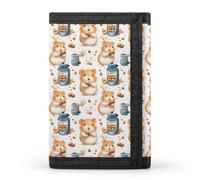 TZTTZT Cute Kawaii Guinea Pig Print Wallet for Men, 8 Credit Card Holder Slim Minimalist Front Pocket Small Mens Bifold Wallets