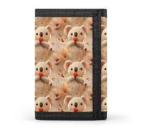TZTTZT Cute Koala Heart Print Wallet for Men, Small Men's Bifold Wallet, 8 Credit Card Holder Slim Minimalist Front Pocket