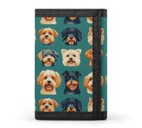 TZTTZT Cute Puppy Face A Print Wallet for Men, Small Men's Bifold Wallet, 8 Credit Card Holder Slim Minimalist Front Pocket