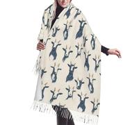 TZTTZT Cute Sketch Goat Print Pashmina Shawls Scarf Wraps for Women, Fall Winter Scarves Large Blanket Scarf
