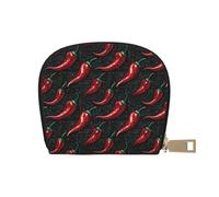 TZTTZT Cyber Chili Peppers A Print Credit Card Holder for Women, Card Case Wallet, Leather Credit Cards Holder Wallet