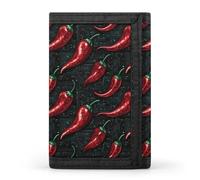 TZTTZT Cyber ??Chili Peppers A Print Wallet for Men, 8 Credit Card Holder Slim Minimalist Front Pocket Small Mens Bifold Wallets
