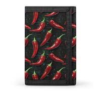 TZTTZT Cyber ??Chili Peppers Print Wallet for Men, 8 Credit Card Holder Slim Minimalist Front Pocket Small Mens Bifold Wallets