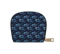TZTTZT Cyber Cool Shark Print Credit Card Holder for Women, Card Case Wallet, Leather Credit Cards Holder Wallet