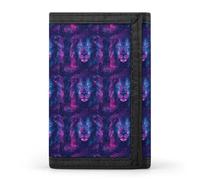 TZTTZT Cyber ??Lion Cool A Print Wallet for Men, 8 Credit Card Holder Slim Minimalist Front Pocket Small Mens Bifold Wallets