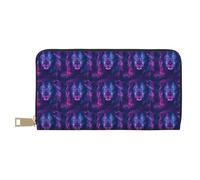 TZTTZT Cyber Lion Cool A Print Wallet Women, Leather Bifold Multi Card Wallet, Long Purse Women's Wallets