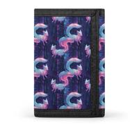 TZTTZT Cyber Style Fox Print Wallet for Men, Small Men's Bifold Wallet, 8 Credit Card Holder Slim Minimalist Front Pocket