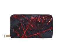 TZTTZT Cyberpunk Cityscape Lights Wallet Women, Leather Bifold Multi Card Wallet, Women's Wallets Long Purse