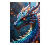 TZTTZT Diamond Art Kits for Adults - Colorful Dragon Fantasy Art Diamond Painting Kits for Adults Beginner, 12x16 in Frameless Diamond Painting Kit for Home Wall Decor