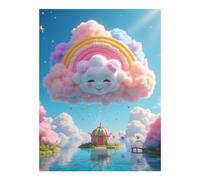 TZTTZT Diamond Art Kits for Adults - Dreamy Cloudscape Island Haven Diamond Painting Kits for Adults Beginner, 12x16 in Frameless Diamond Painting Kit for Home Wall Decor