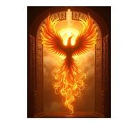 TZTTZT Diamond Art Kits for Adults - Fiery Phoenix Rising at Dawn Diamond Painting Kits for Adults Beginner, 12x16 in Frameless Diamond Painting Kit for Home Wall Decor