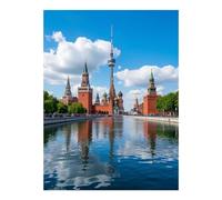 TZTTZT Diamond Art Kits for Adults - Grand Architecture Reflections Tower Diamond Painting Kits for Adults Beginner, Frameless Diamond Painting Craft for Home Wall Decor