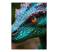 TZTTZT Diamond Art Kits for Adults - Majestic Dragon Colorful Scales Diamond Painting Kits for Adults Beginner, 12x16 in Frameless Diamond Painting Kit for Home Wall Decor
