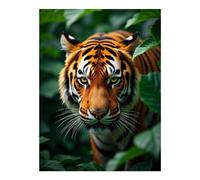 TZTTZT Diamond Art Kits for Adults - Majestic Tiger Lush Greenery Diamond Painting Kits for Adults Beginner, Frameless Diamond Painting Craft for Home Wall Decor