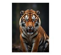 TZTTZT Diamond Art Kits for Adults - Majestic Tiger Wilderness Gaze Diamond Painting Kits for Adults Beginner, 12x16 in Frameless Diamond Painting Kit for Home Wall Decor