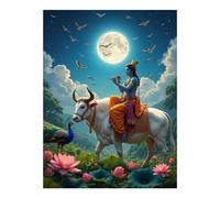 TZTTZT Diamond Art Kits for Adults - Moonlit Serenity Lotus Blooms Diamond Painting Kits for Adults Beginner, Frameless Diamond Painting Craft for Home Wall Decor